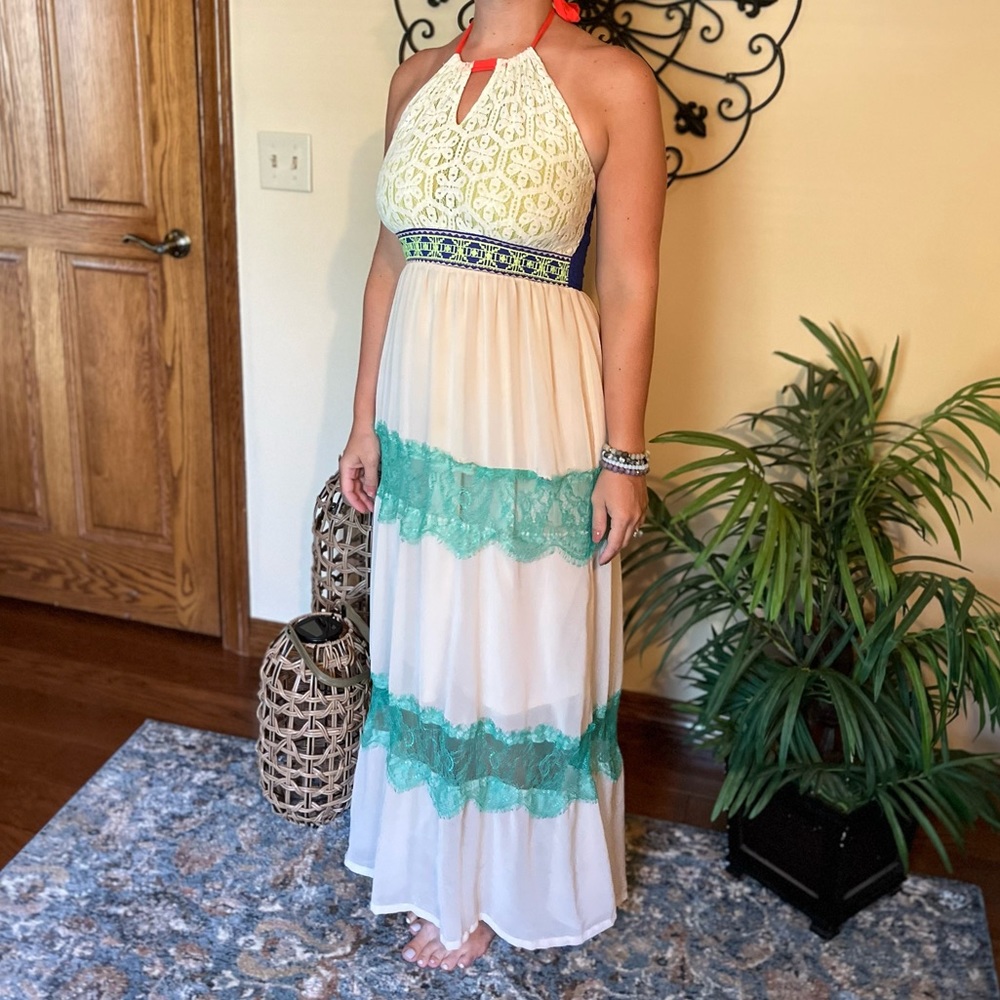 Boho Flying Tomato Maxi dress, size M.